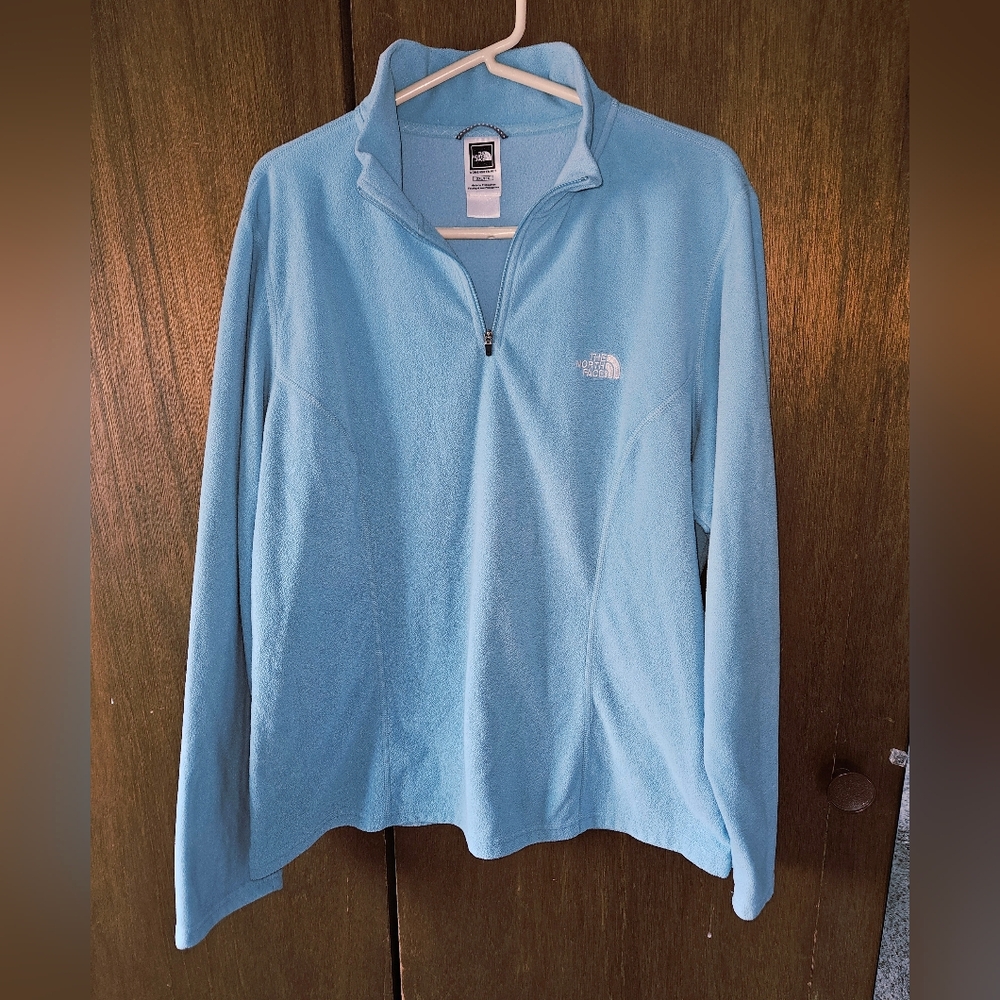 The North Face Sky Blue Quarter-Zip Fleece TKA100 | Womens XXL
